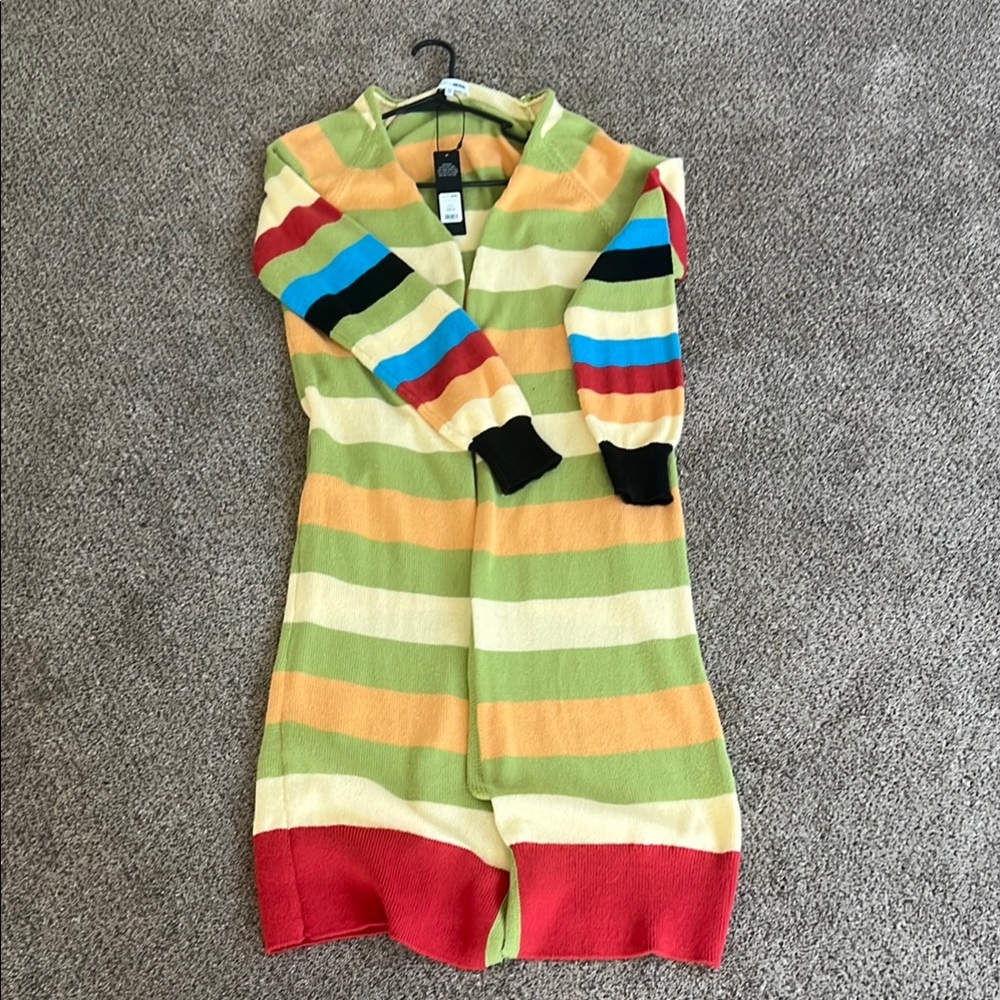 Fashion Nova Multicolor Striped Long Cardigan